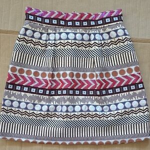 Nomad Morgan Carper Anthropologie shimmery print skirt-6